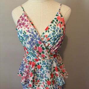 Yumi Kim Floral Wrap Peplum Dress